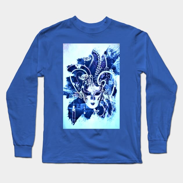 Blue Wash Mask Long Sleeve T-Shirt by Minxylynx4